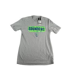 Seattle Sounders FC Adidas Shirt Womens XS Gray Athletic Soccer Athletic Tee NWT